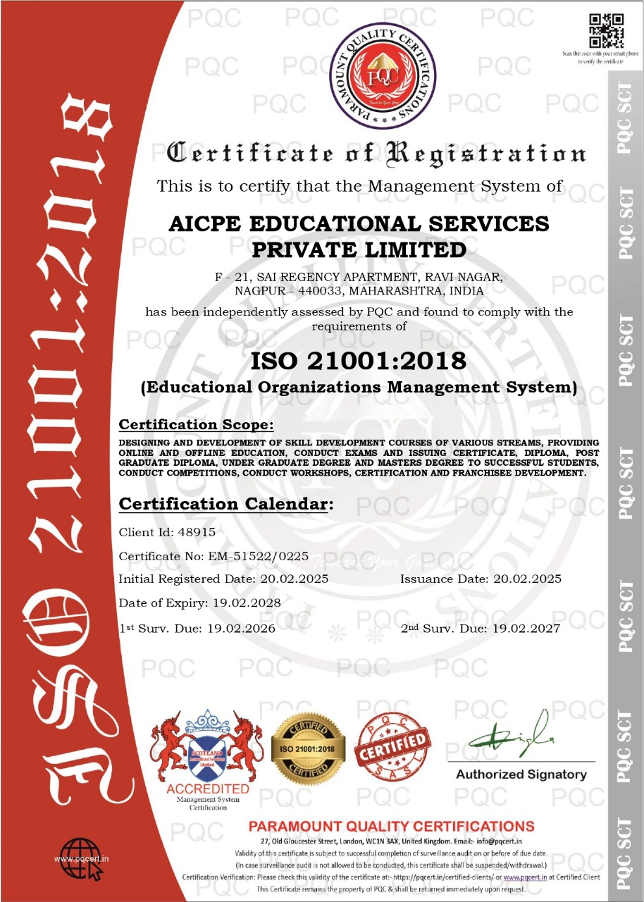 ISO 21001 2018 PQC VALID 19 02 2028